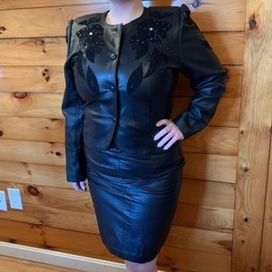 Classic leather suit